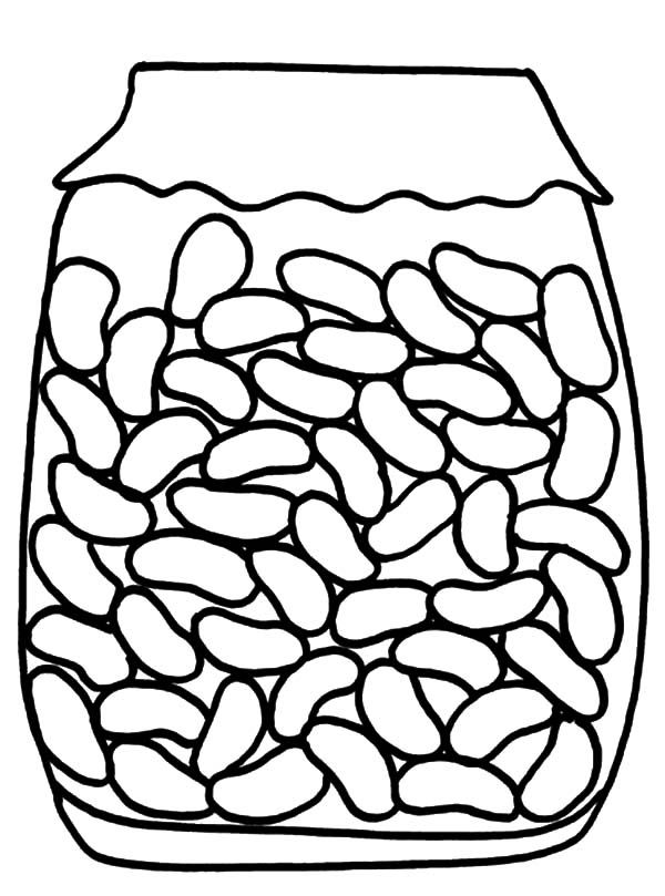 Jelly bean coloring pages