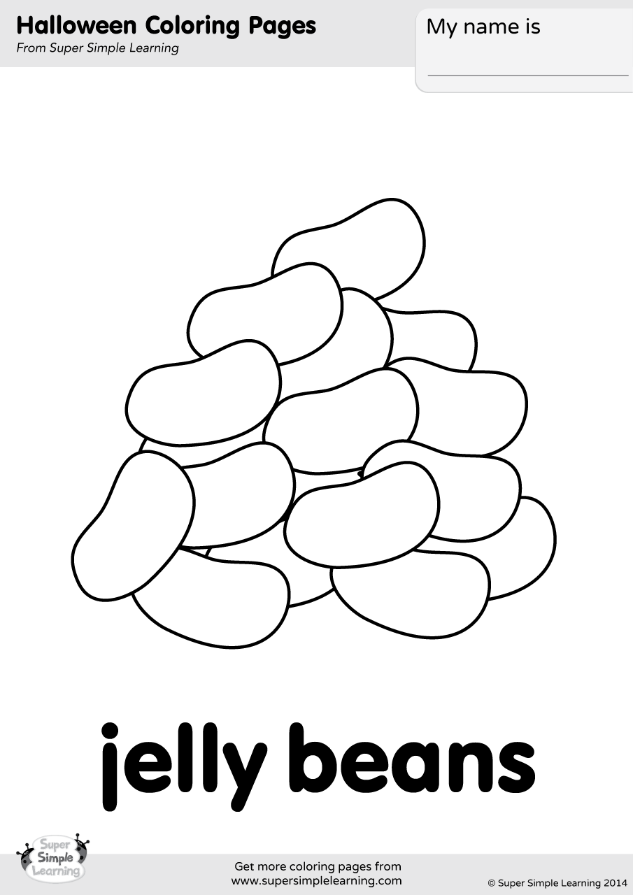 Jelly beans coloring page