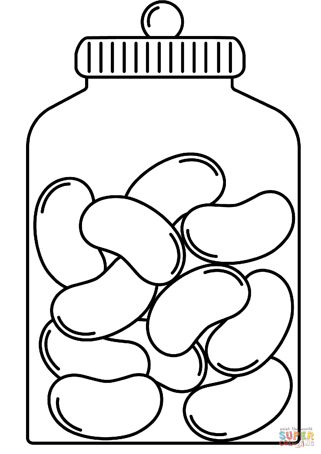 Jelly beans coloring page free printable coloring pages