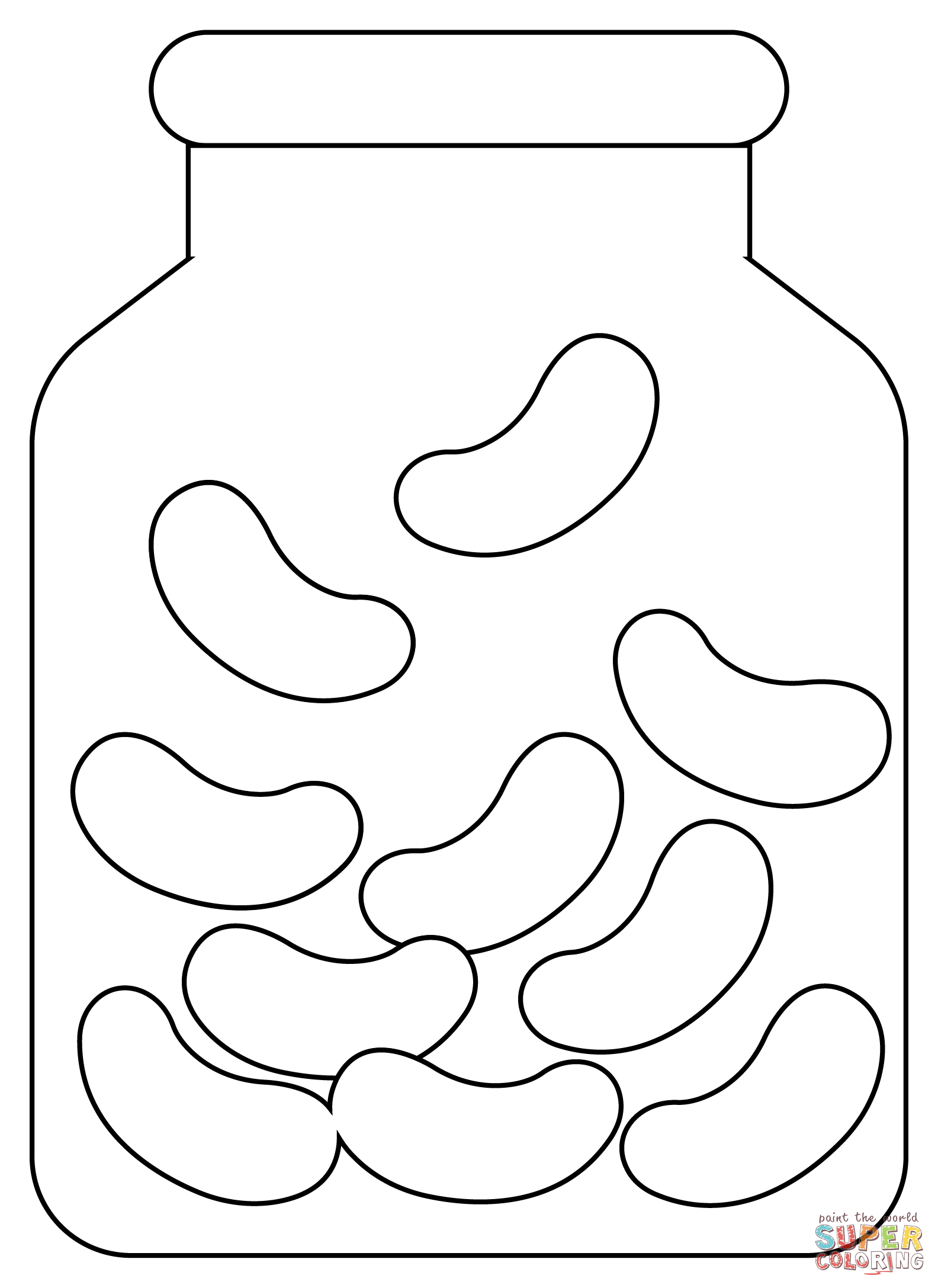 Jelly beans coloring page free printable coloring pages