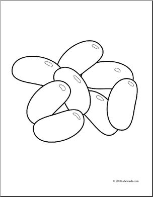 Clip art jelly beans coloring page i