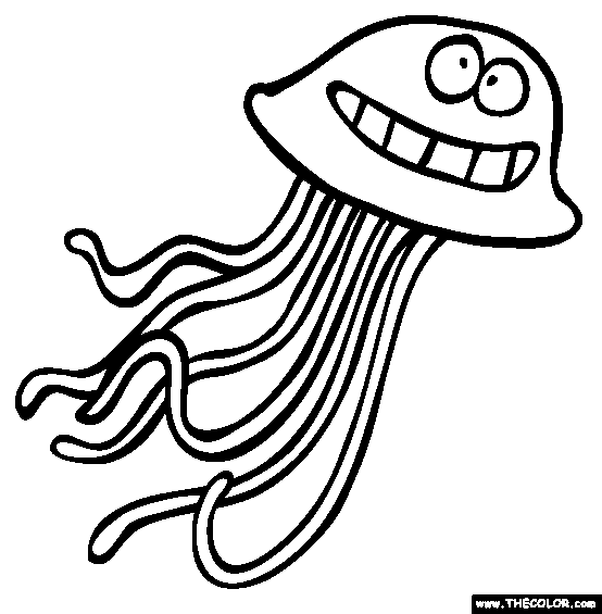 Jellyfish coloring page free jellyfish online coloring