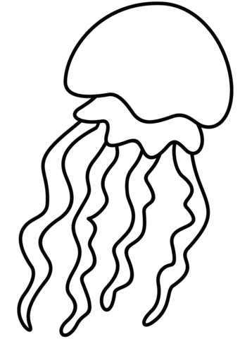 Jellyfish coloring page free printable coloring pages