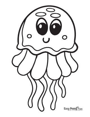 Jellyfish coloring pages