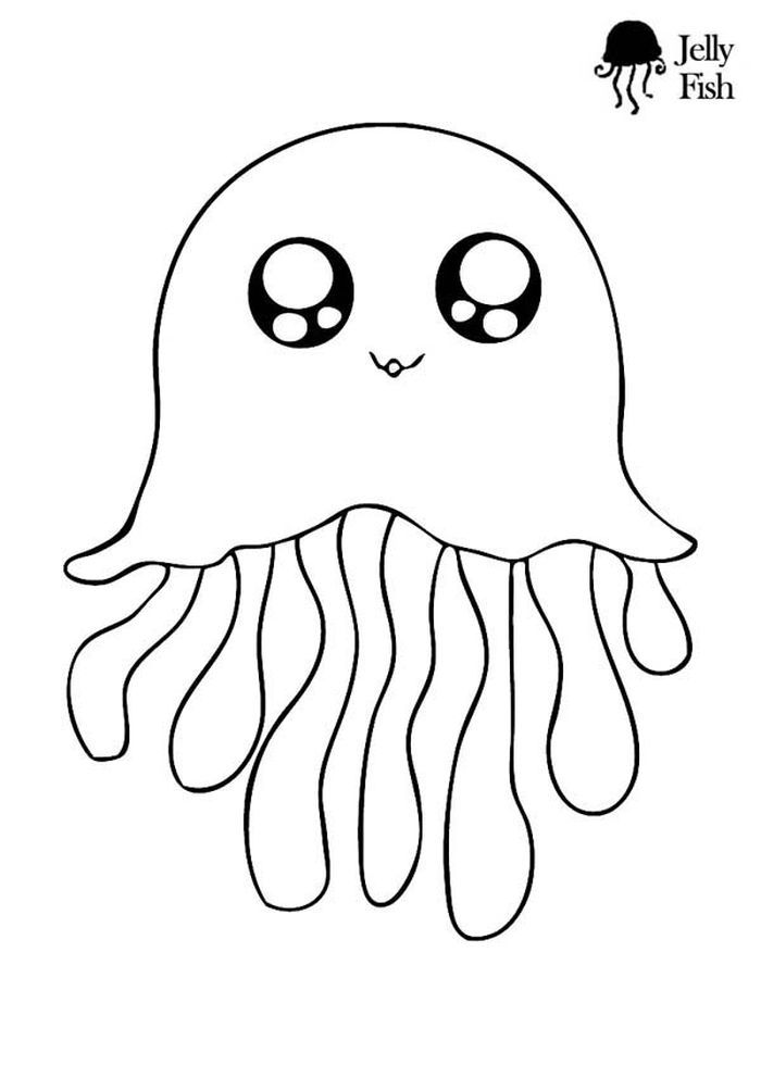 Jellyfish coloring pages pdf