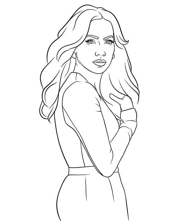 Printable coloring page jennifer lopez