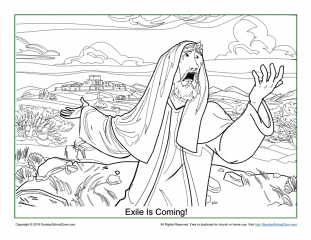 Free printable exile is ing coloring page on sunday school zone