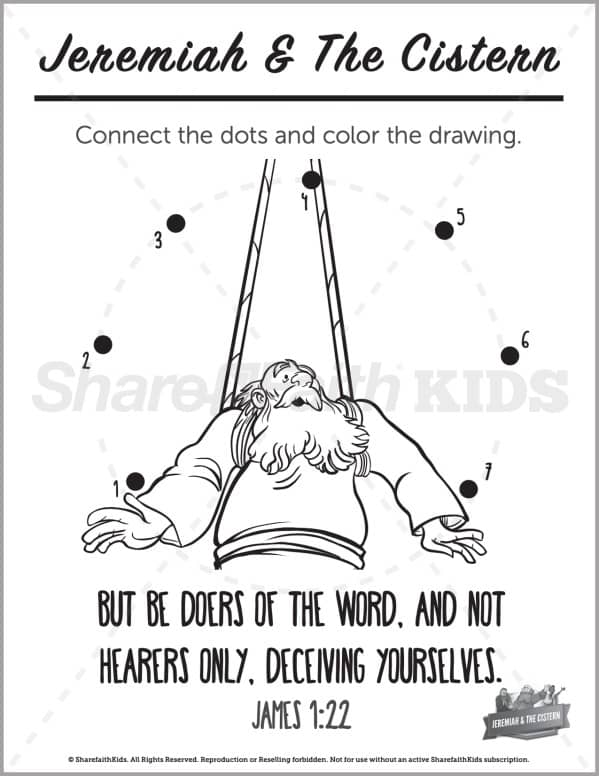 Jeremiah the prophet jeremiah preschool dot to dot â