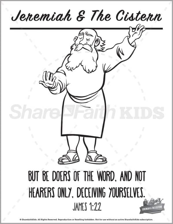 Jeremiah the prophet jeremiah preschool coloring pages â