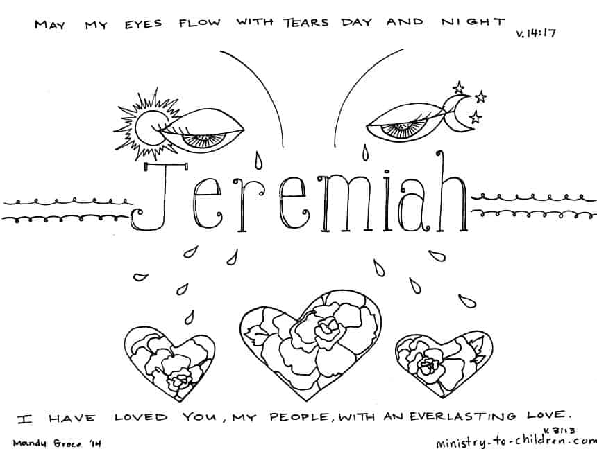 Book of jeremiah bible coloring page free printable