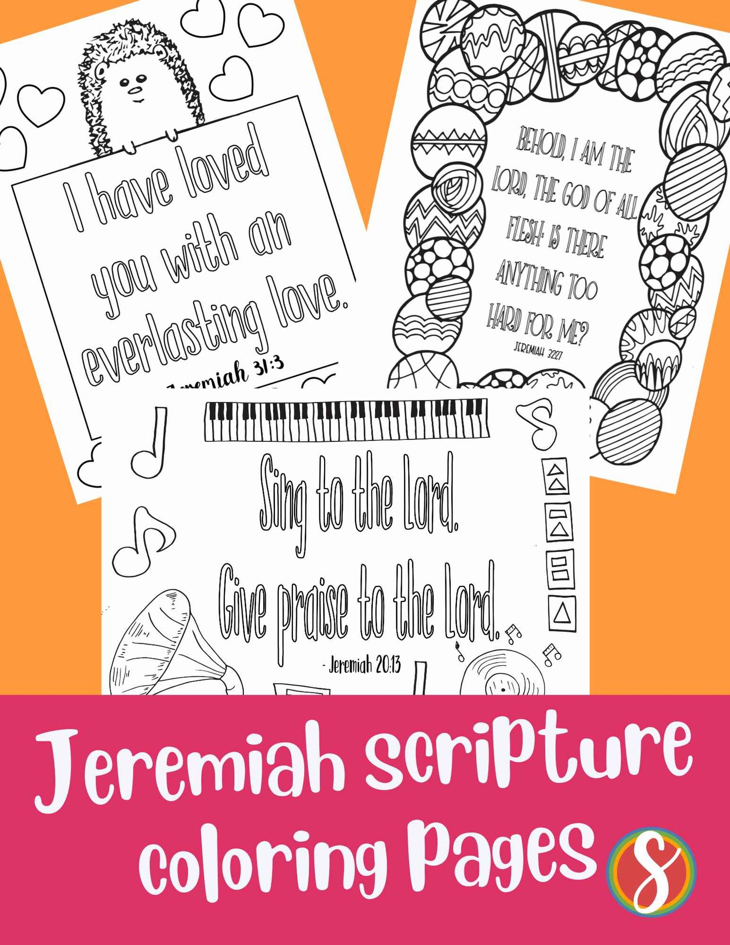 Free jeremiah verses coloring pages â stevie doodles