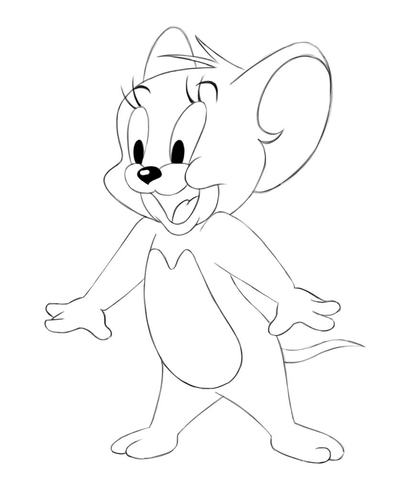 Jerry mouse coloring page free printable coloring pages