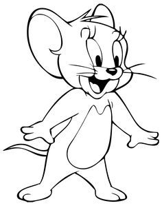 Excited jerry mouse coloring page free printable coloring pages cartoon coloring pages disney drawings sketches easy cartoon drawings