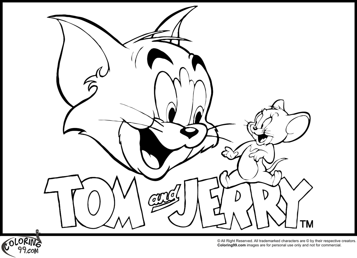 Tom and jerry coloring pages team colors