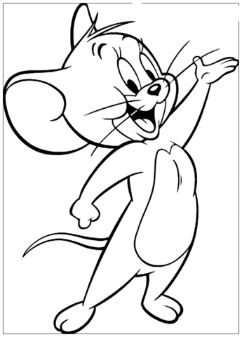 Jerry coloring page cartoon drawings cartoon coloring pages art drawings sketches simple