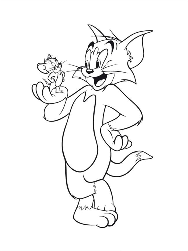 Free printable tom and jerry coloring pages for kids