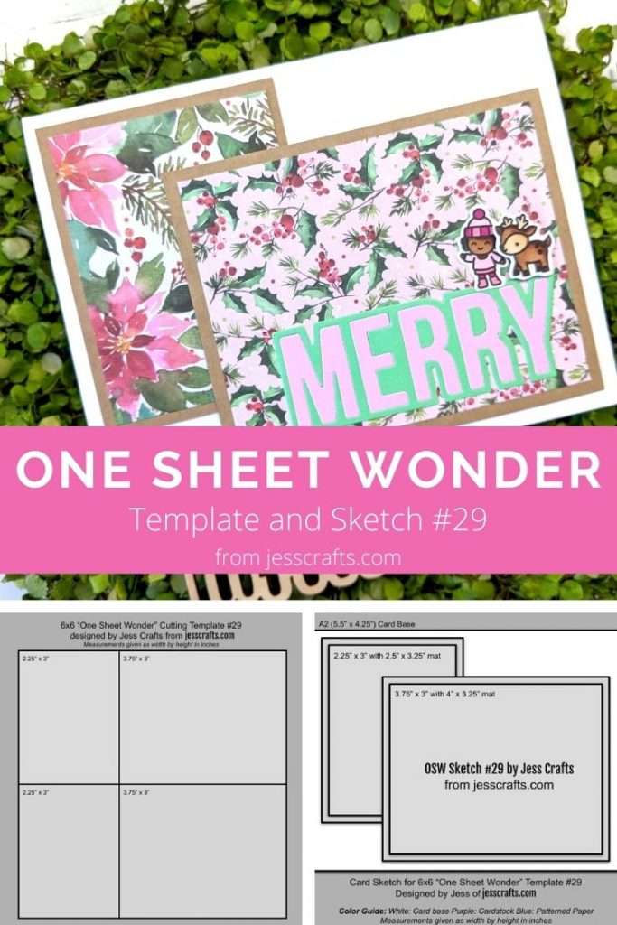 One sheet wonder cardmaking template by jess crafts
