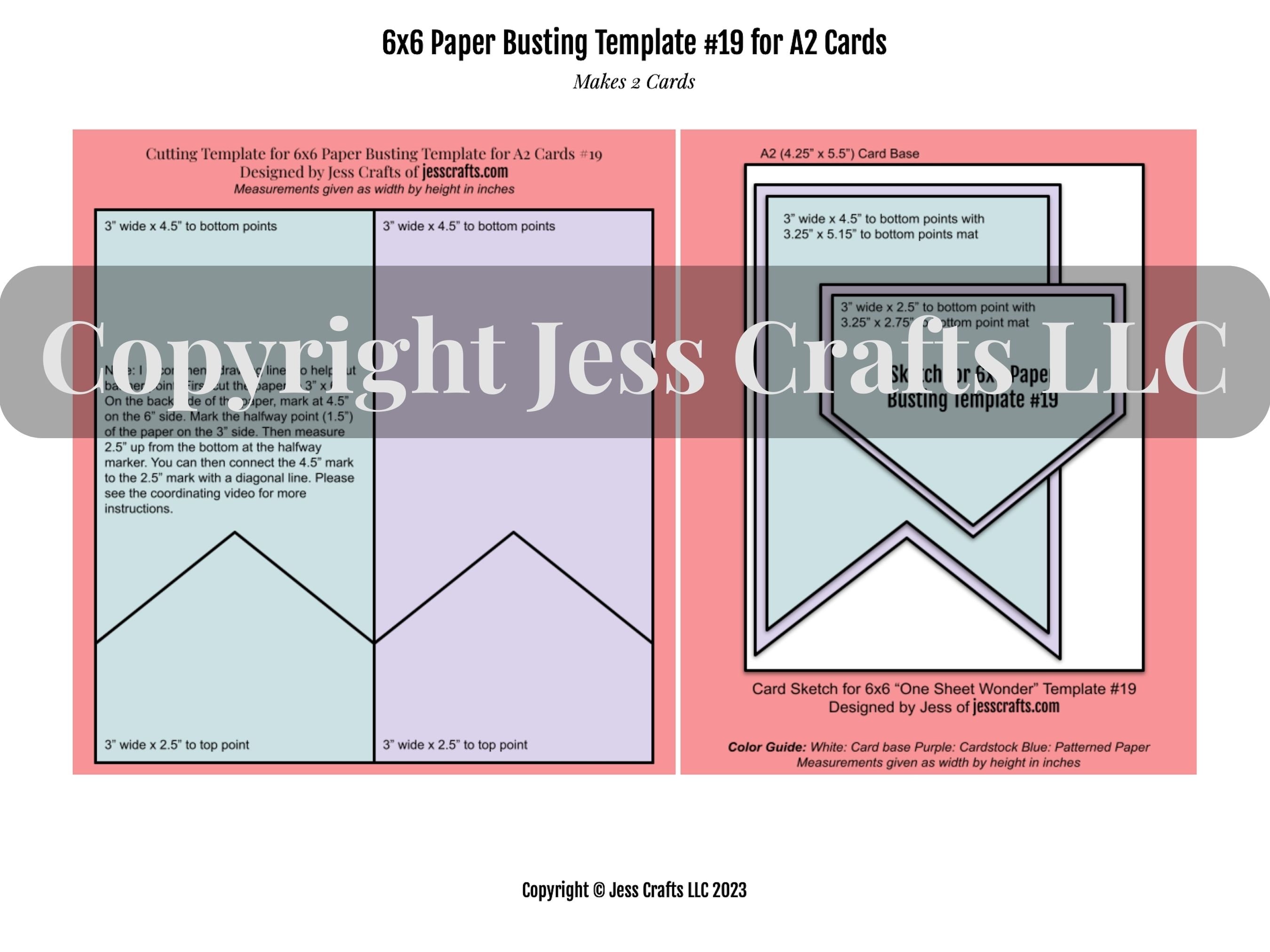 Card sketches and paper busting templates for x paper and a cards