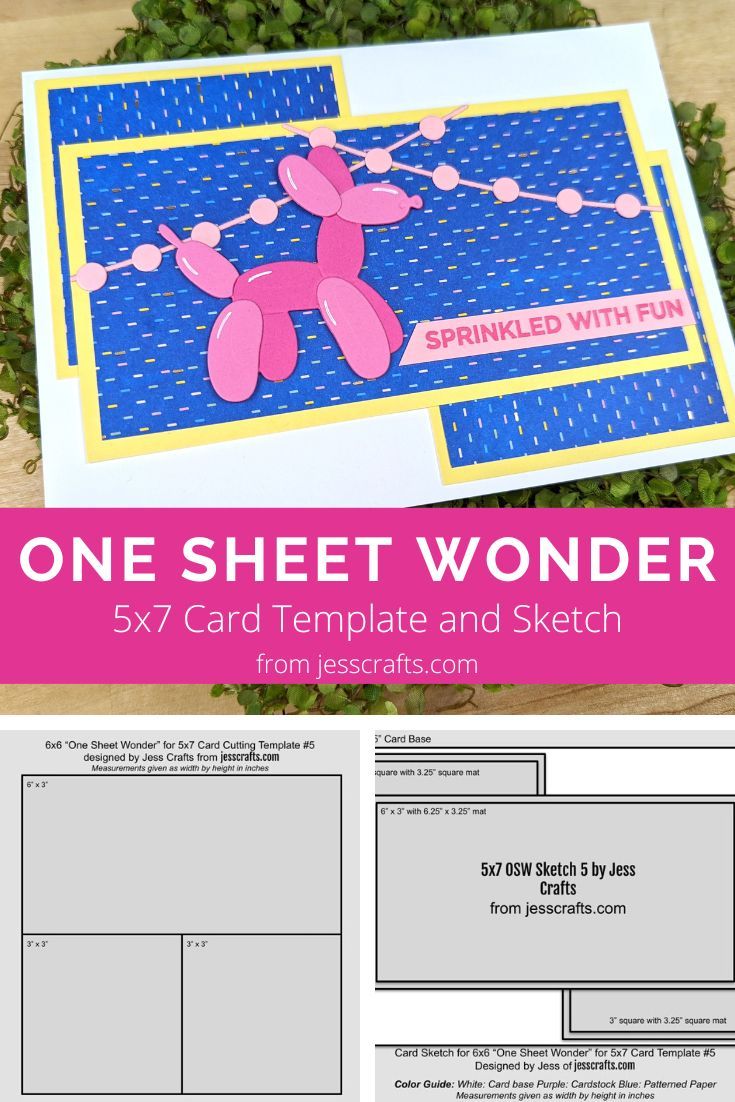 No scrap paper busting template for x cards