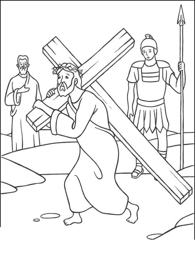 Wonderful picture of jesus on the cross coloring pages