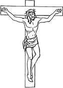 Jesus christ on the cross coloring page free printable coloring pages