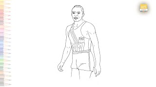 Jesse owens drawing videos jesse owens outline sketch how to draw jesse owens step by step