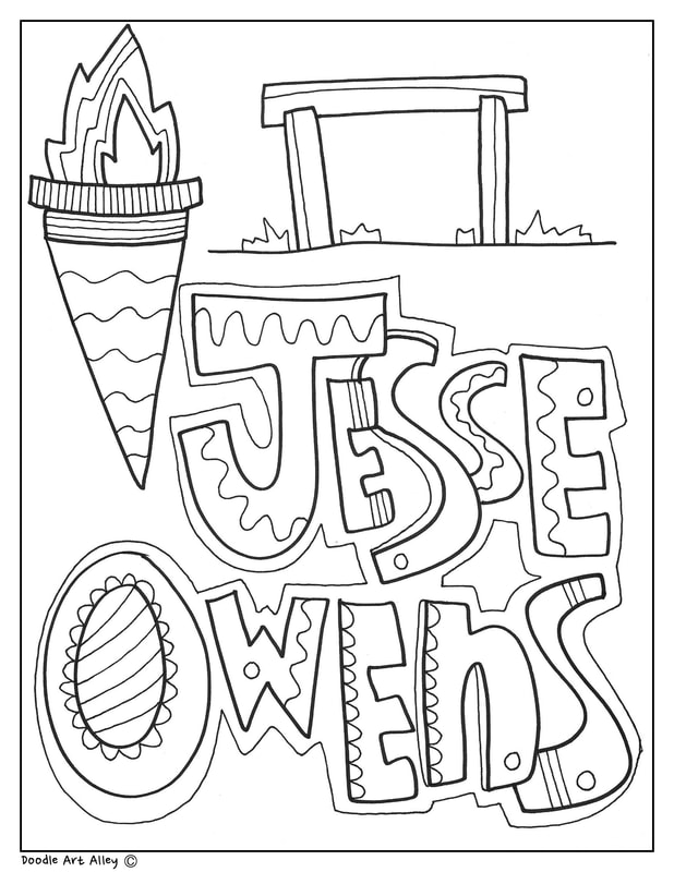 Jesse owens coloring pages