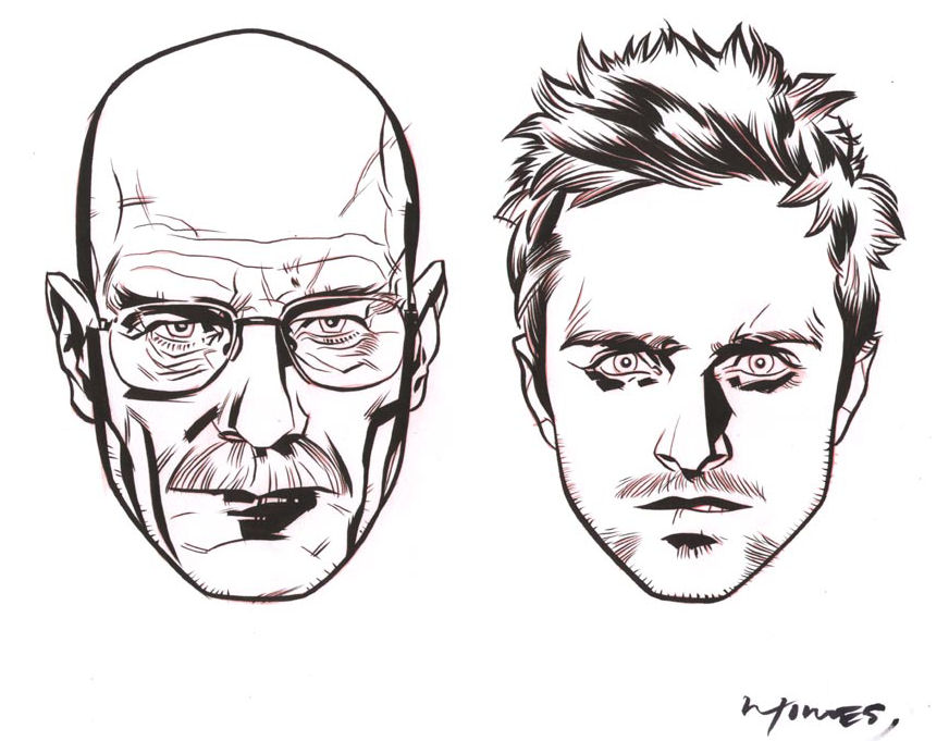 Bryan cranston in breaking bad by wilfredo torres mallm in the middle
