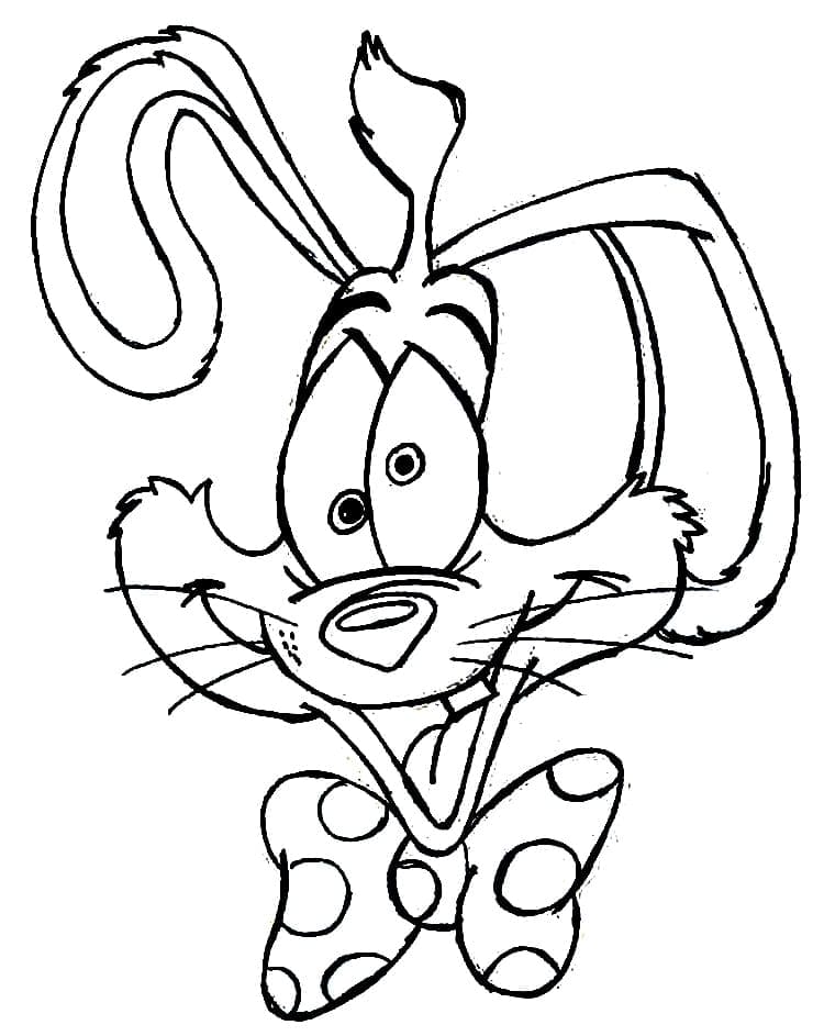 Silly roger rabbit coloring page