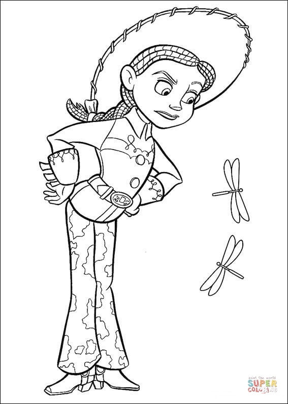 Jessie coloring page free printable coloring pages
