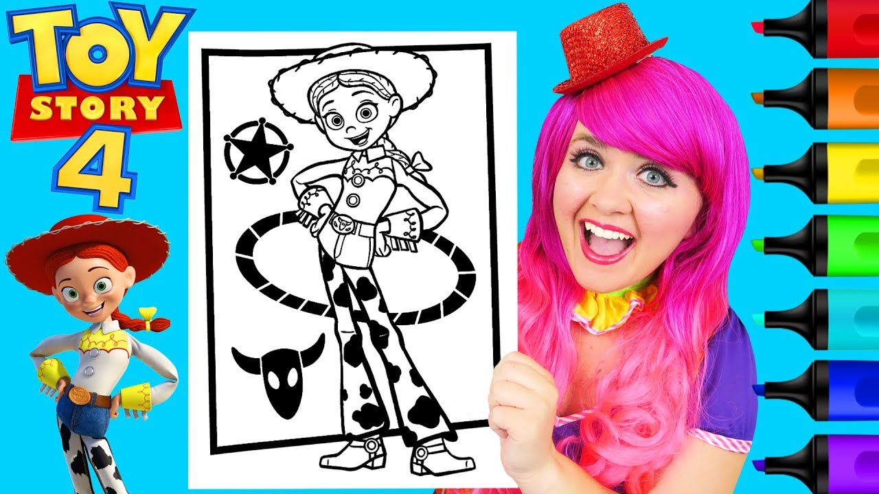 Coloring jessie toy story disney coloring page prisacolor arkers kii the clown