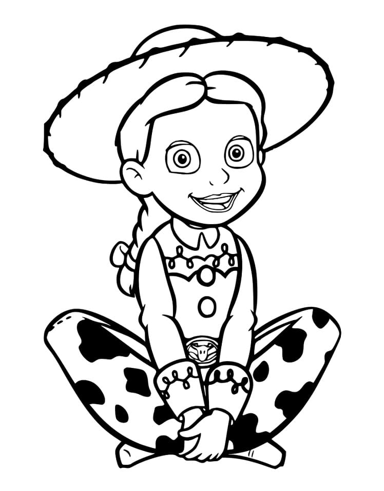 Jessie from toy story coloring page