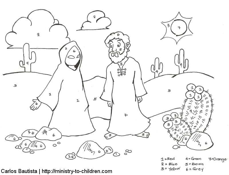 Jesus overes temptations coloring pages and worksheets ministry