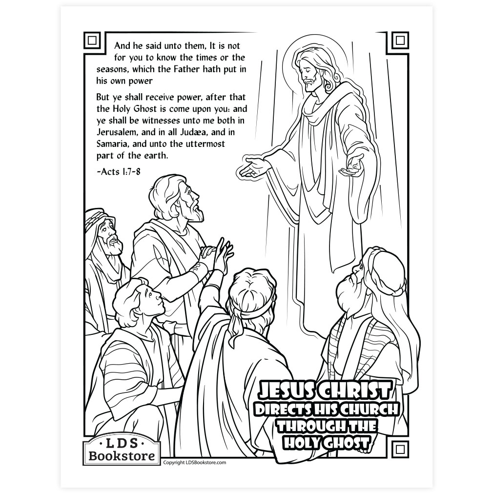 Christ ascends into heaven coloring page