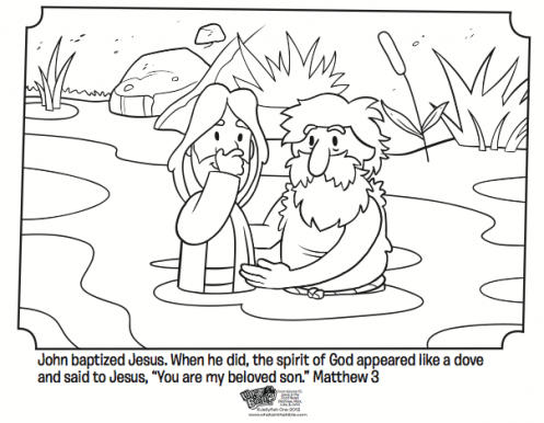 Jesus is baptized
