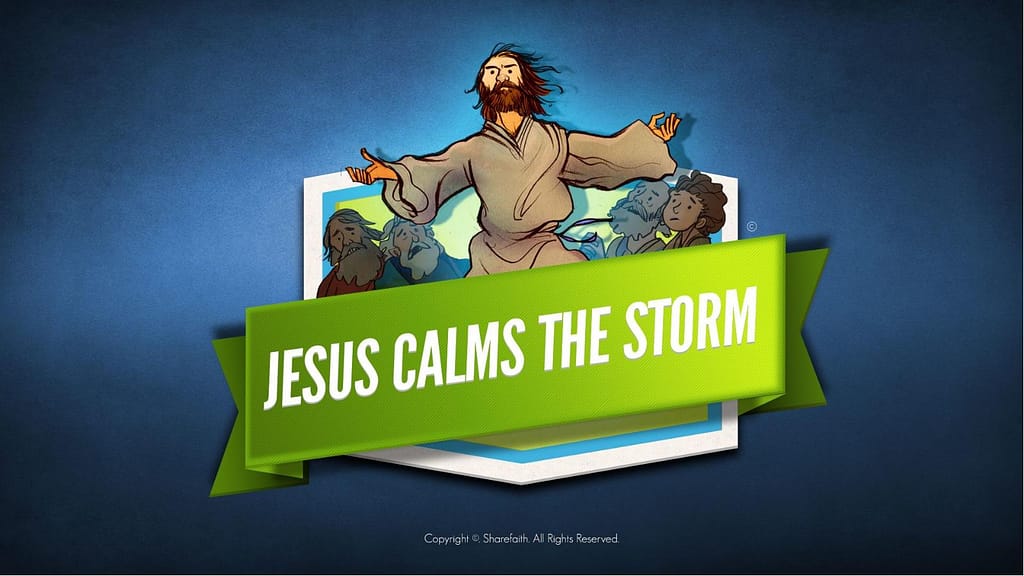 Jesus calms the storm sunday school coloring pages â