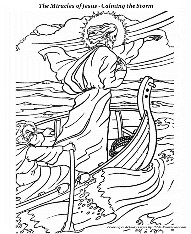 Calming the storm coloring pages