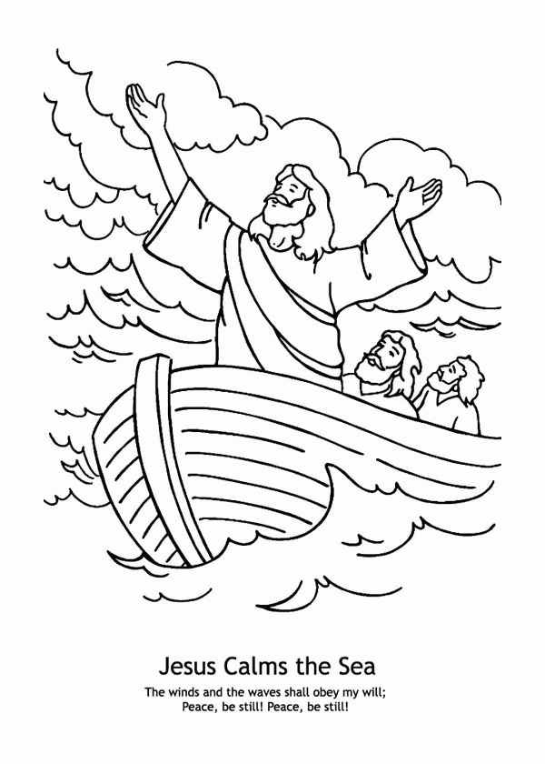 Jesus calms the storm coloring page bible coloring bible coloring pages jesus calms the storm