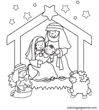Religious christmas coloring pages printable for free download