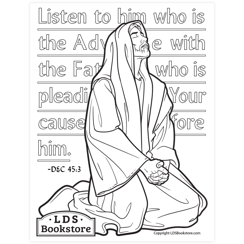 Jesus christ is our advocate coloring page doctrine and covenants coloring page