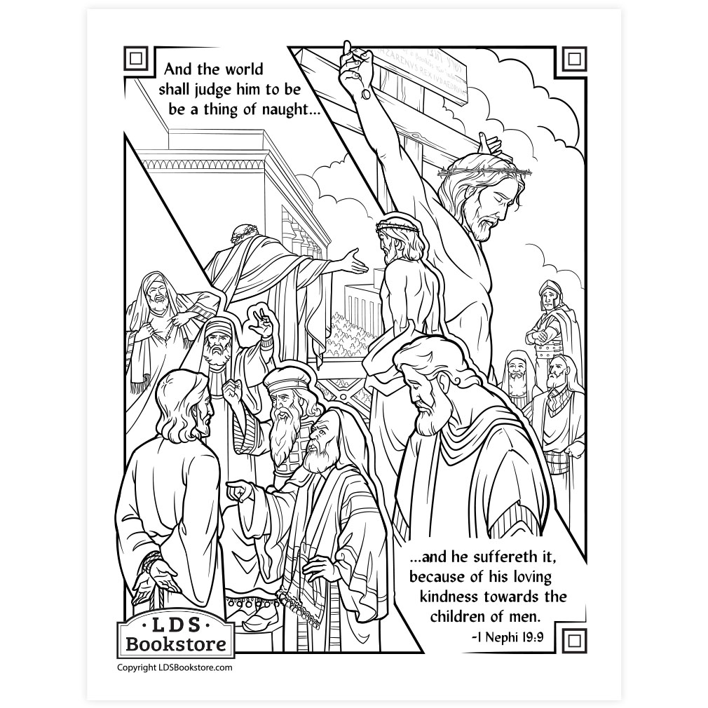 The crucifixion of christ coloring page