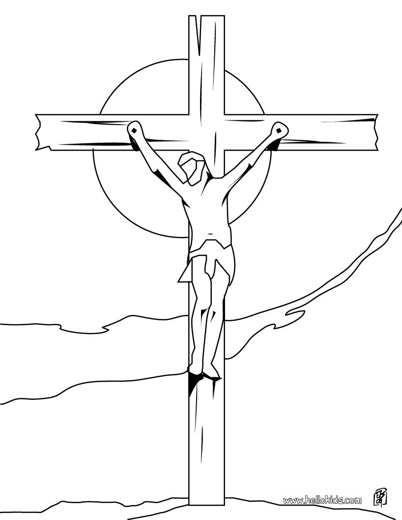 Crucifixion of jesus coloring pages