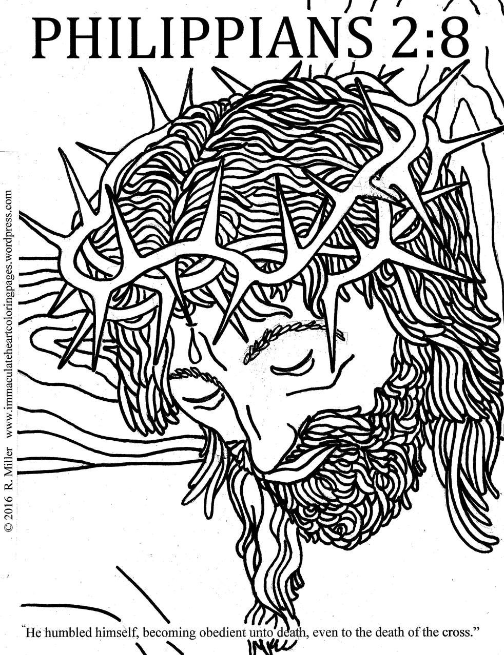 Philippians â immaculate heart coloring pages