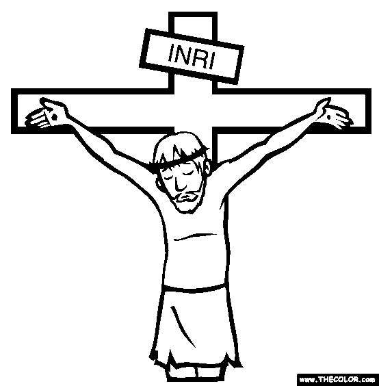 Crucifixion coloring page jesus crucifixion