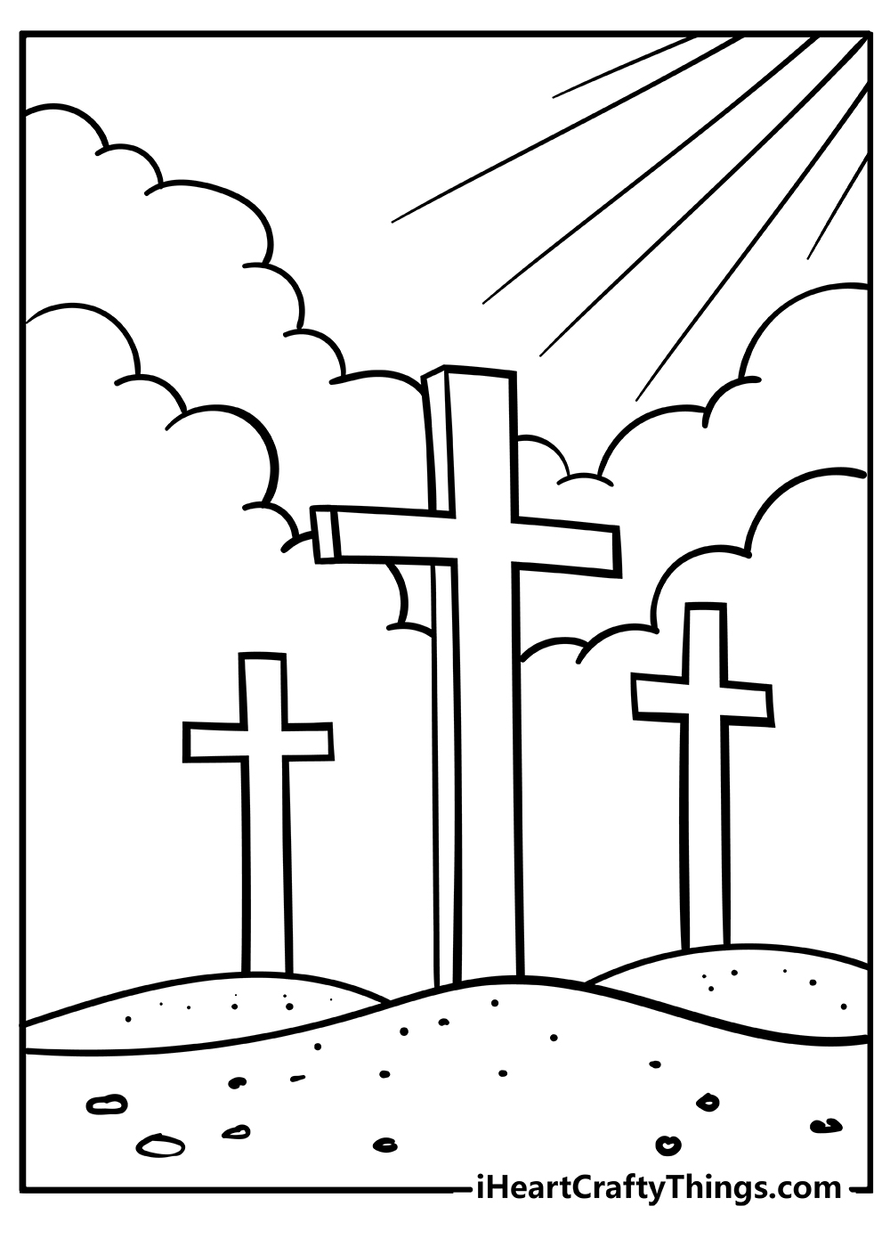 Printable cross coloring pages free printables