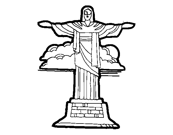 Christ the redeemer coloring page