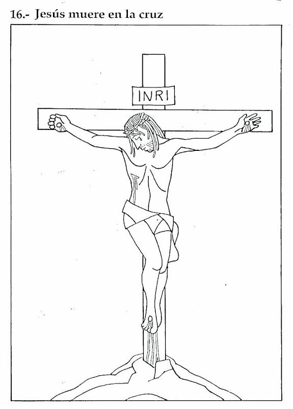 Jesãºs muere en la cruz â dibujo para colorear la cruz de jesus dibujos para colorear jesus para colorear