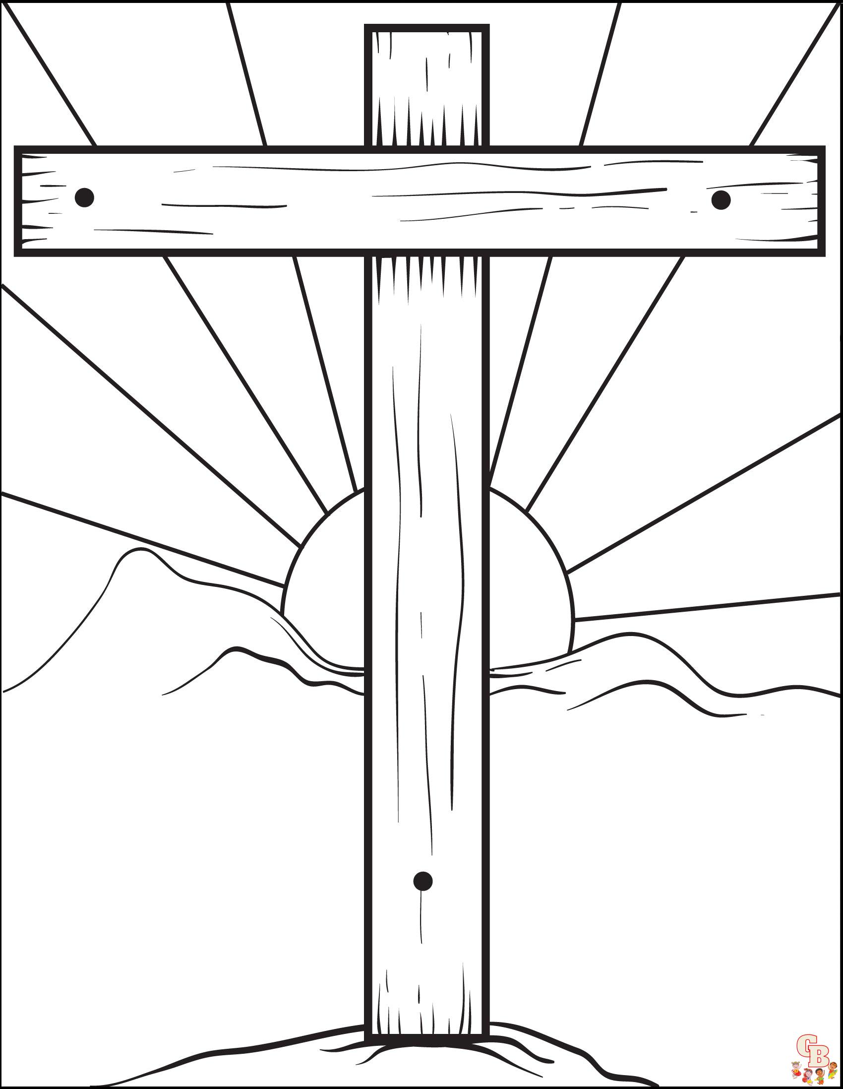 Cross coloring pages free printable sheets for kids