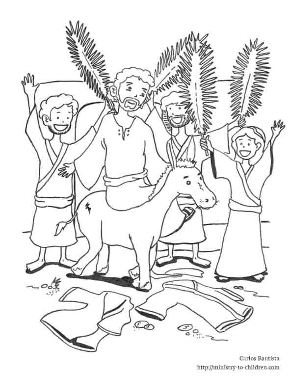 Palm sunday coloring page