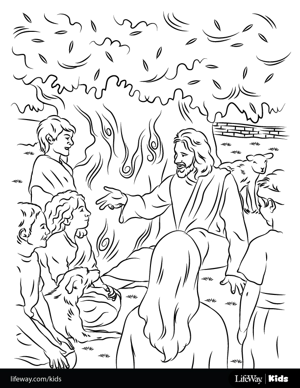 Free coloring sheet jesus loved the children